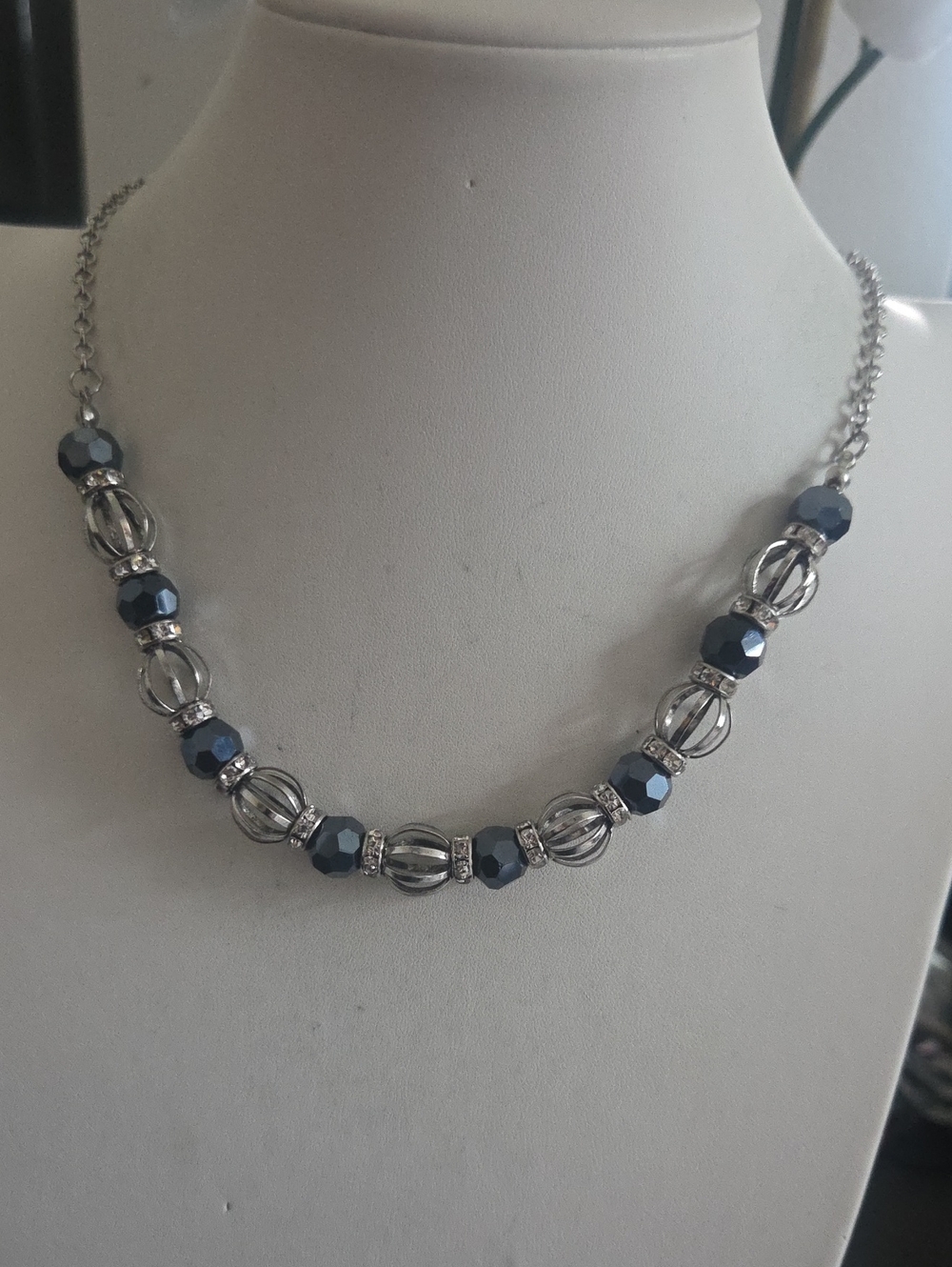 Paparazzi Sparkle Blue Bead Necklace NWT